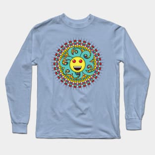 Rainbow Sun cheerful and colorful design Long Sleeve T-Shirt